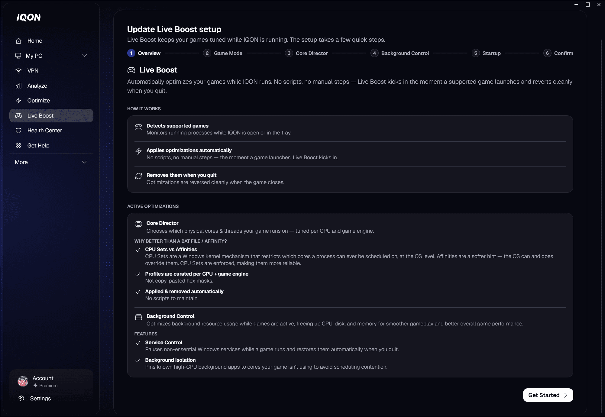 Live boost setup overview